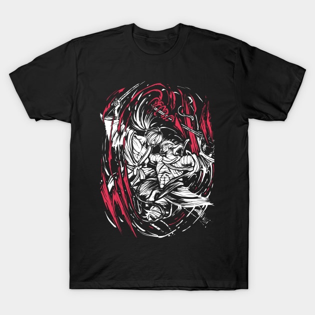 Kenshin vs Shishio T-Shirt by Sehiro